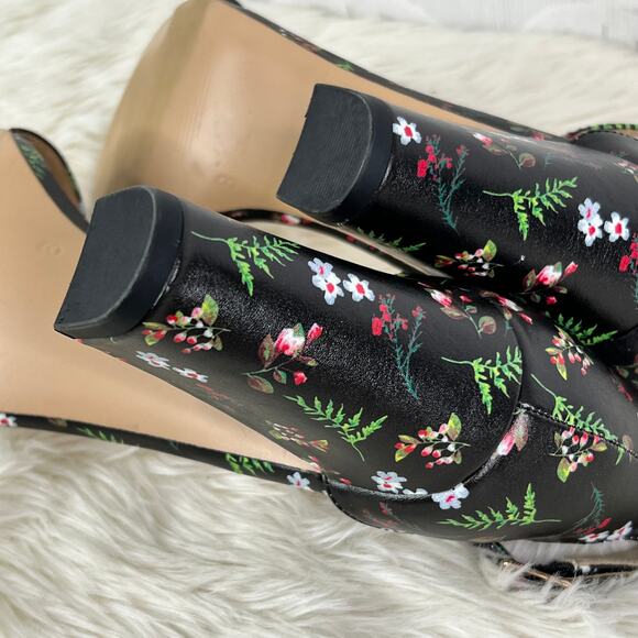 Michael Shannon Sascha Floral Rockabilly Ankle Strap High Heel Sandal Sz 8 - Picture 9 of 9